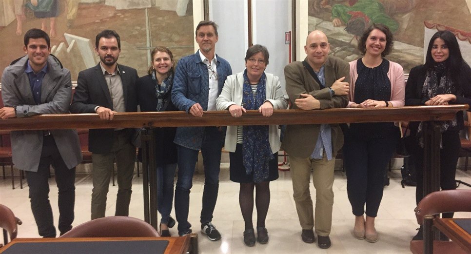 Mittuniversitetets representanter samt kollegor från Palma