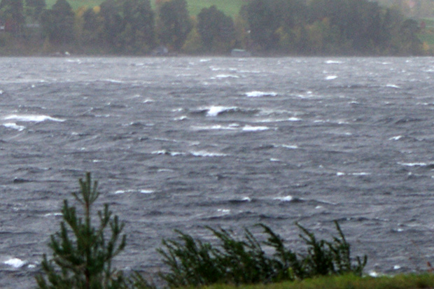 Sjö med vågor