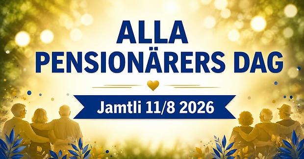 Alla Pensionärers dag. Informations bild med datum AI