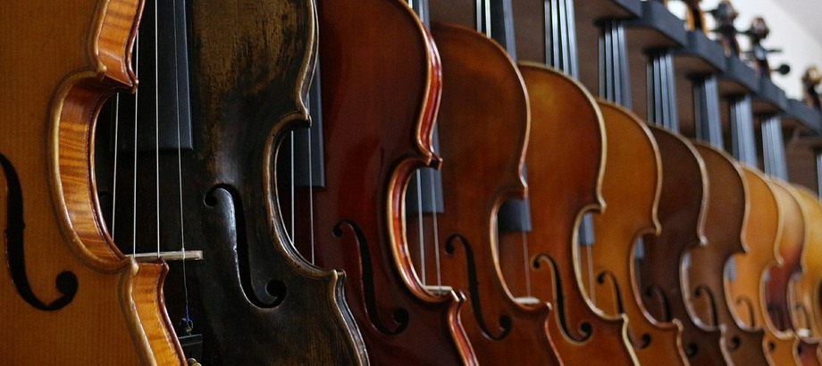 Bilden föreställer ungdomar som spelar brassinstrument.
