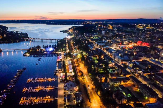 vy på östersund från ovan