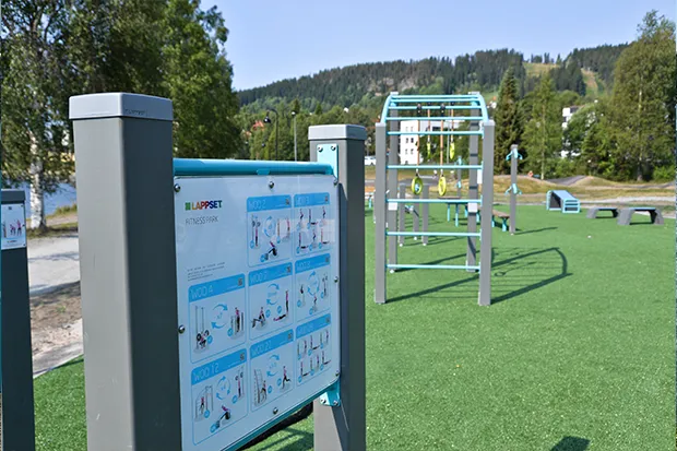 Dalhemsparkens utegym. 
