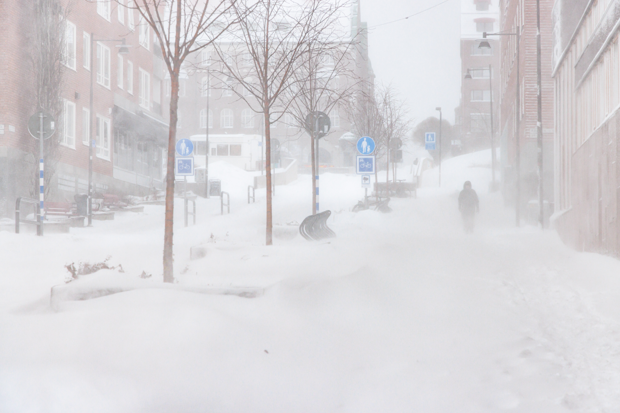 Snöoväder i Östersund