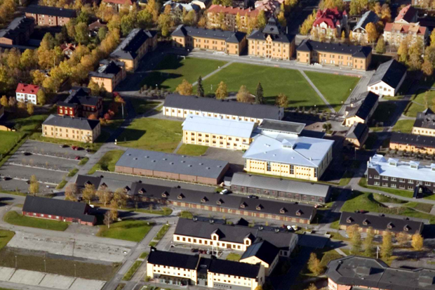 Flygfoto över Campus Östersund.