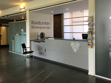 Receptionen till kommunens kundcenter på Rådhuset i Östersund.