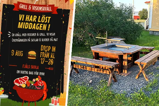 I Fjäl har man nyttjat byapengen till att ställa i ordning en grillplats. I augusti ordnades en uppskattad grillkväll med stor uppslutning. (Foto: Elin Thellbro)