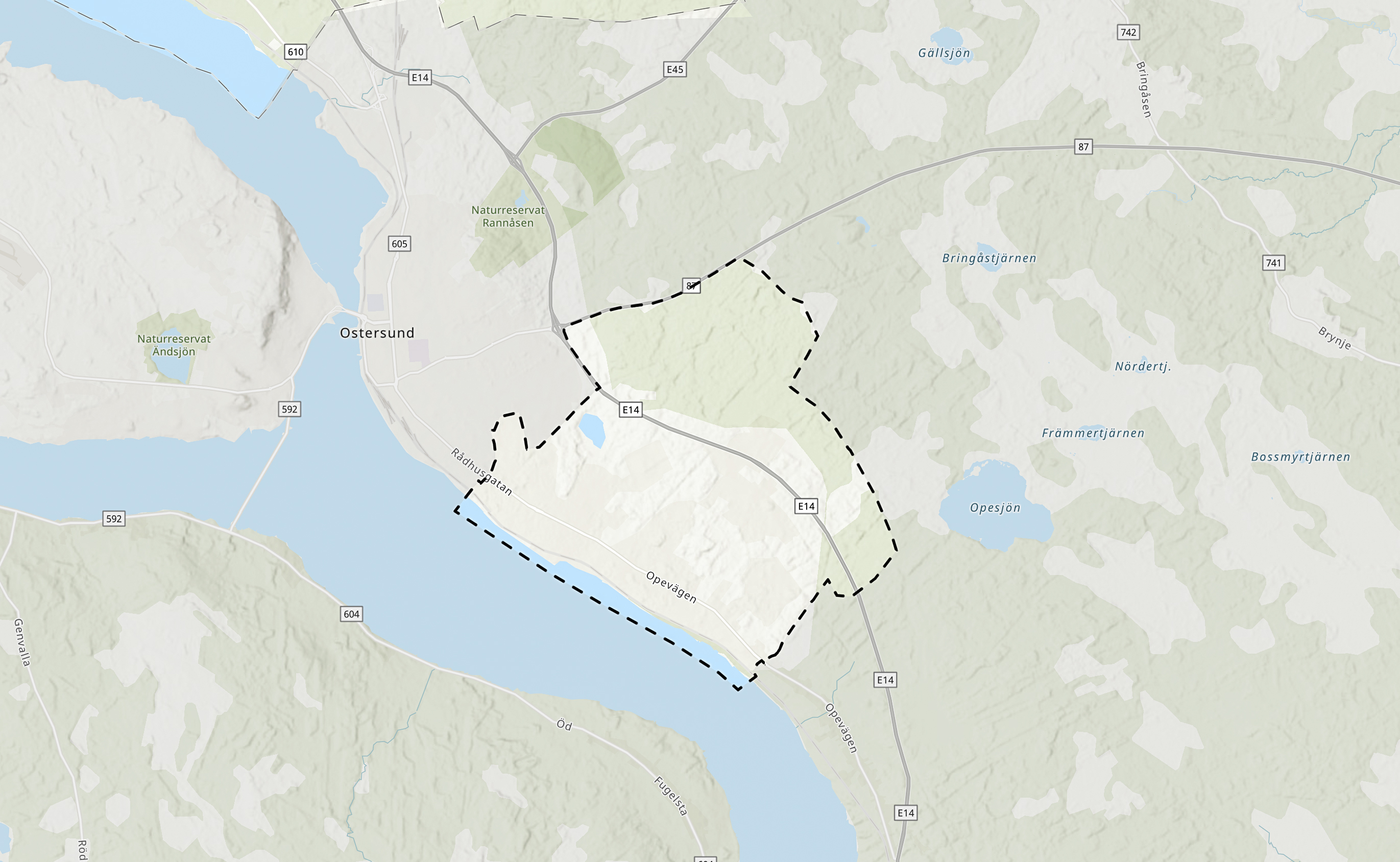 Karta södra Östersund