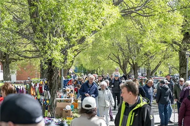 personer som strosar runt på brunflo bubblar