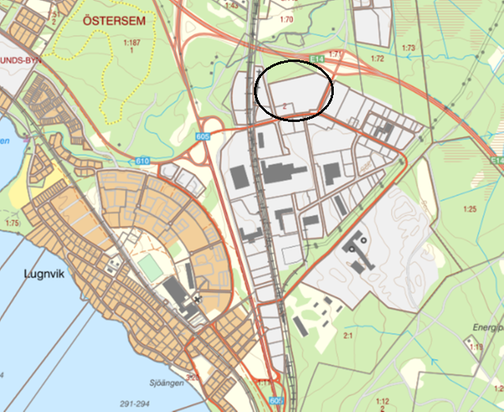 Karta som visar var området är