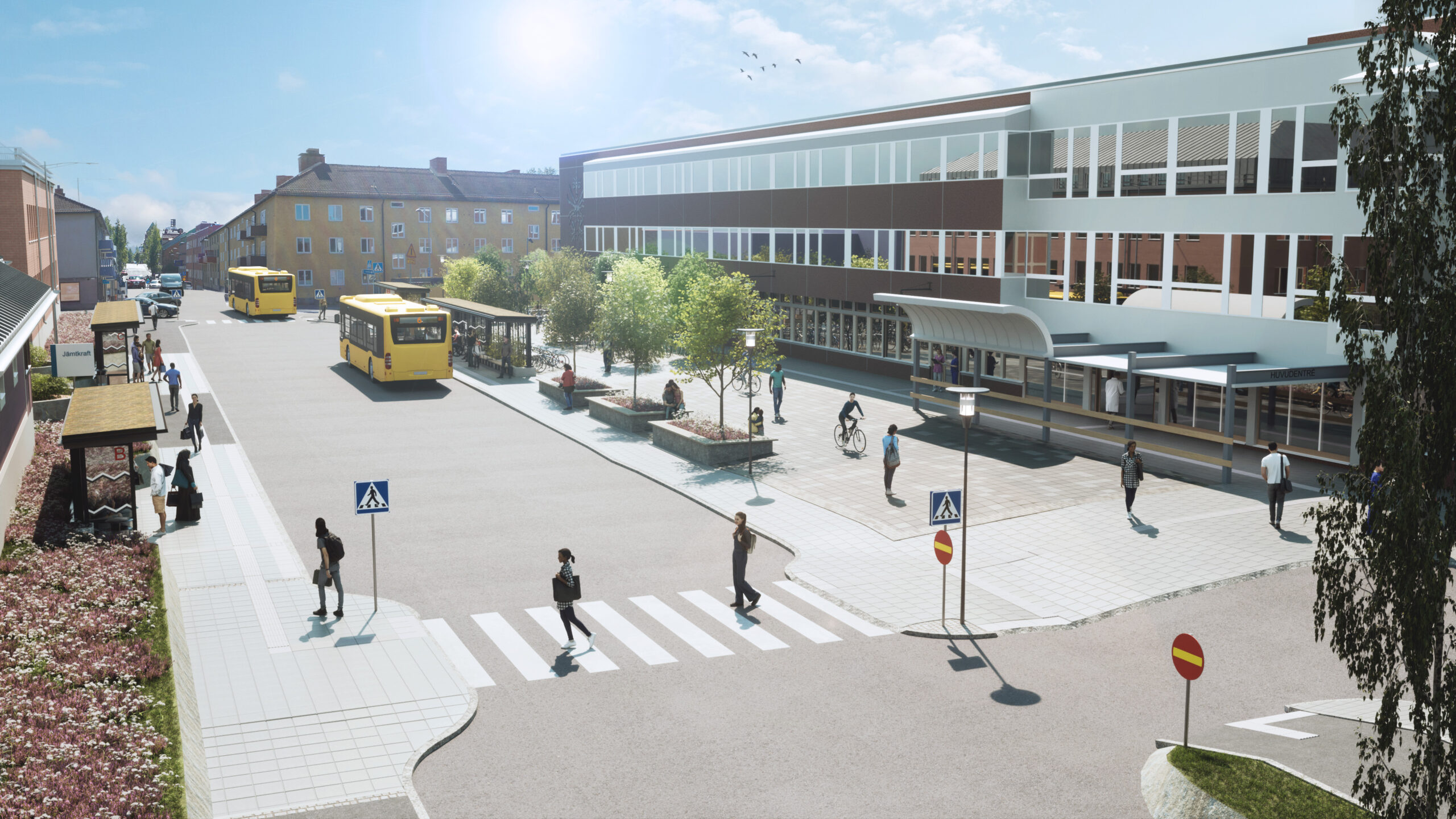 Skiss av hur hållplats sjukhuset kan komma att se ut