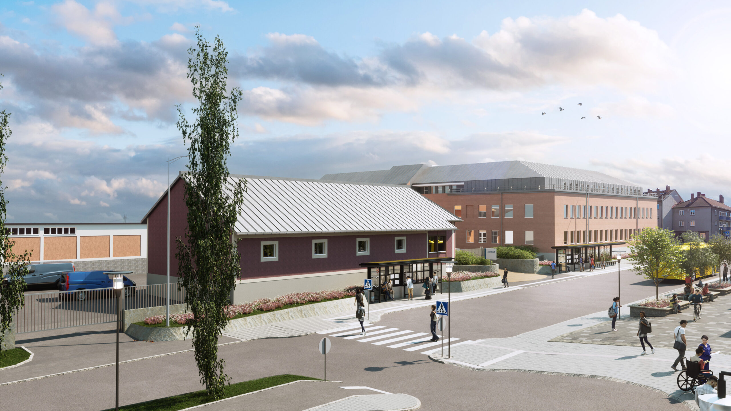 Skiss av hur hållplats sjukhuset kan komma att se ut