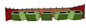 Illustration av återvinningsstation