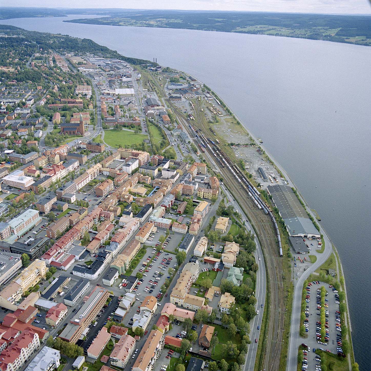 Drönarbild innan byggnationer