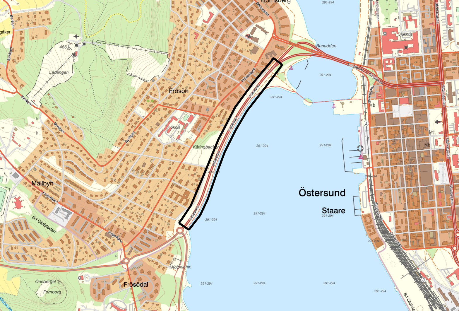 Karta som visar var trafikstörningen är