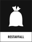 Hopknuten påse som symbol för restavfall