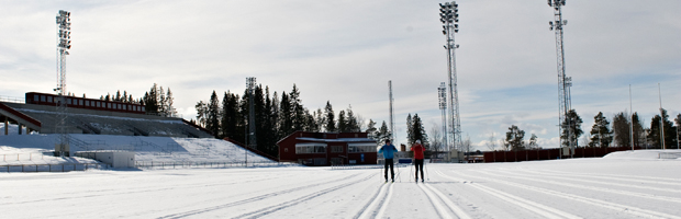 Skidåkare stadion