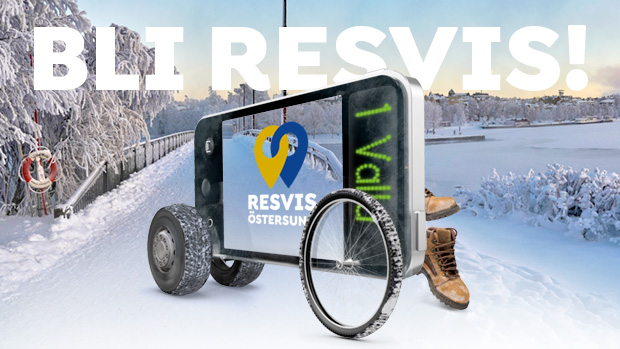 Konceptbild i form av smartphone i vintertrafik.