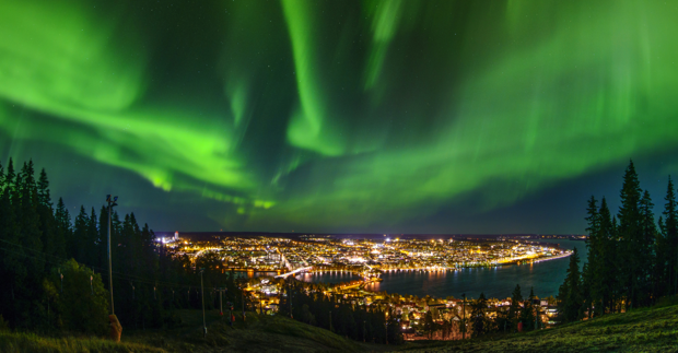 Norrsken över Östersund Foto: Göran Strand