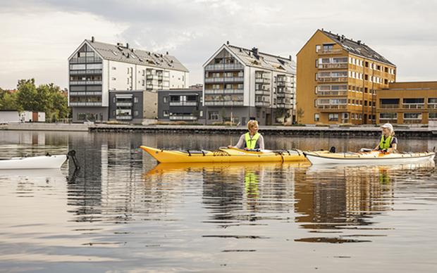 Illustration över nya hus på fastigheten Artilleristen.