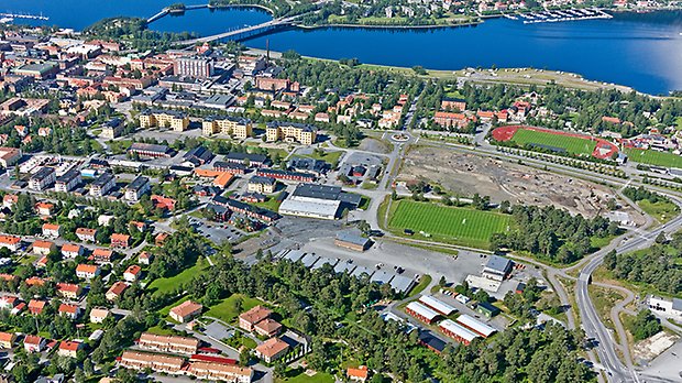 Flygbild över stadsdel Norr