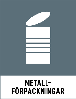 Symbol för metallförpackningar