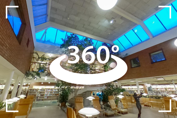 360-gradersfotografering av Östersunds bibliotek