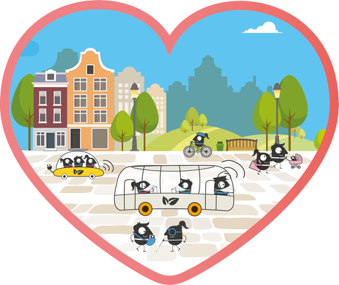Dekorelement hjärta Europeiska mobilitetsveckan