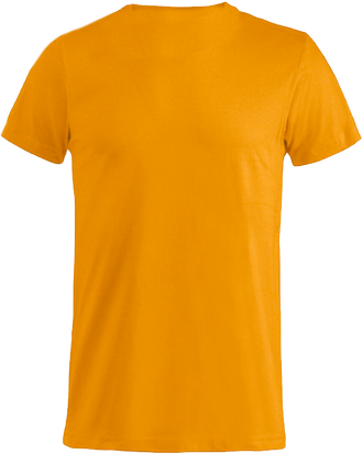 Orange t-shirt utan tryck på ryggen.