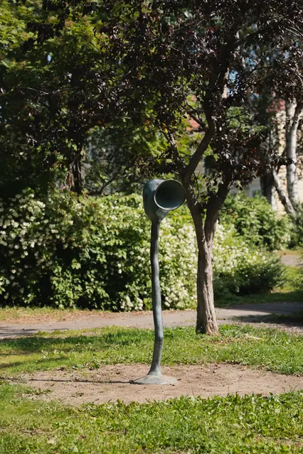 Skulptur i brons med ljud.